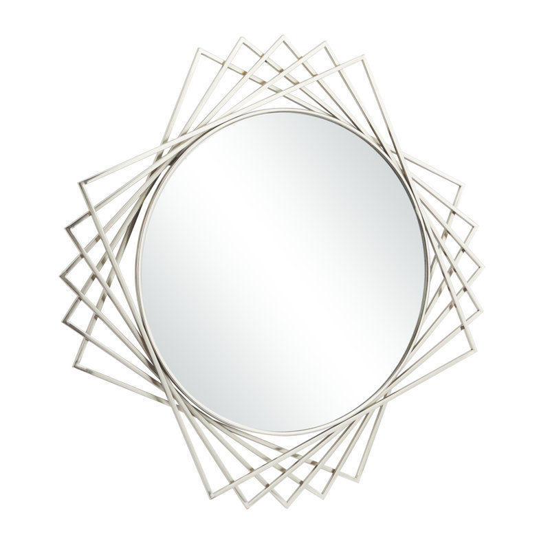 Scheer Circle Wall Mirror, Silver