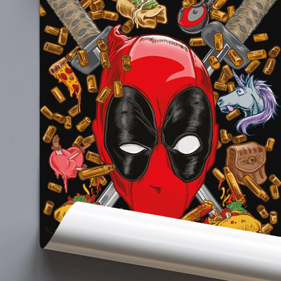  Officiellement sous licence - affiche d'art 24 x 36 pouces - Bullets and Chimichangas - Reproduction décorative - Papier affiche - Prêt à encadrer