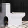 Compact ADA  Toilet  with High-Efficiency Dual Flush, Comfort Height with Upgraded Ultra-Thin Tank And Lid(Seat Included)