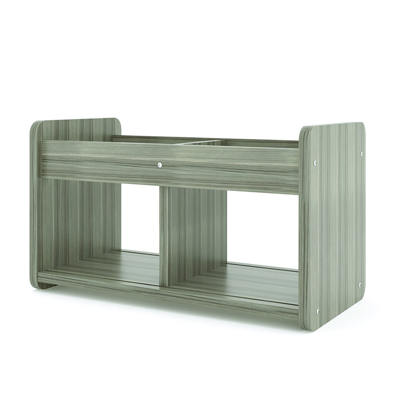 Casier de rangement à jouets à 2 compartiments, Non, Gris orme ombré