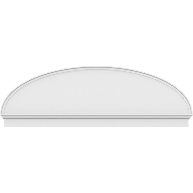 84"W x 27-7/8"H x 2-3/4"P Elliptical Smooth Architectural Grade PVC Combination Pediment, 27-7/8" H  x 84" W  x  2-3/4" D