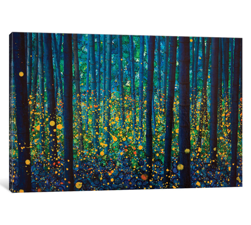 Fireflies par db Waterman - impression sur toile tendue, H 18 po x l 26 po x p 1,5 po