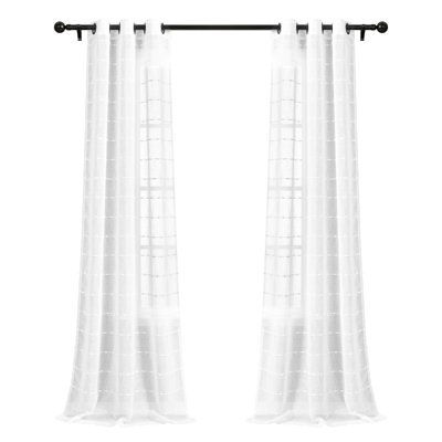Paire de rideaux transparents avec œillets Lush Decor Farmhouse (ensemble de 2)