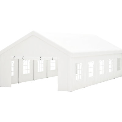 Tente de réception 16 x 32 pi - Rouille et corrosion, 3 sacs de rangement et parois latérales amovibles pour les mariages avec rassemblements extérieurs