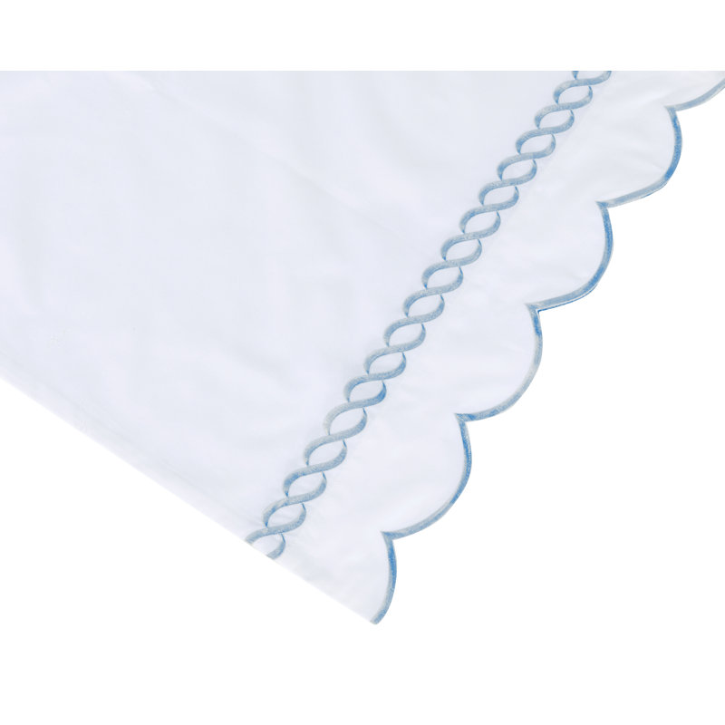 Taies d'oreiller Rei, Bleu, Deux taies d'oreiller pour taille de lit grand