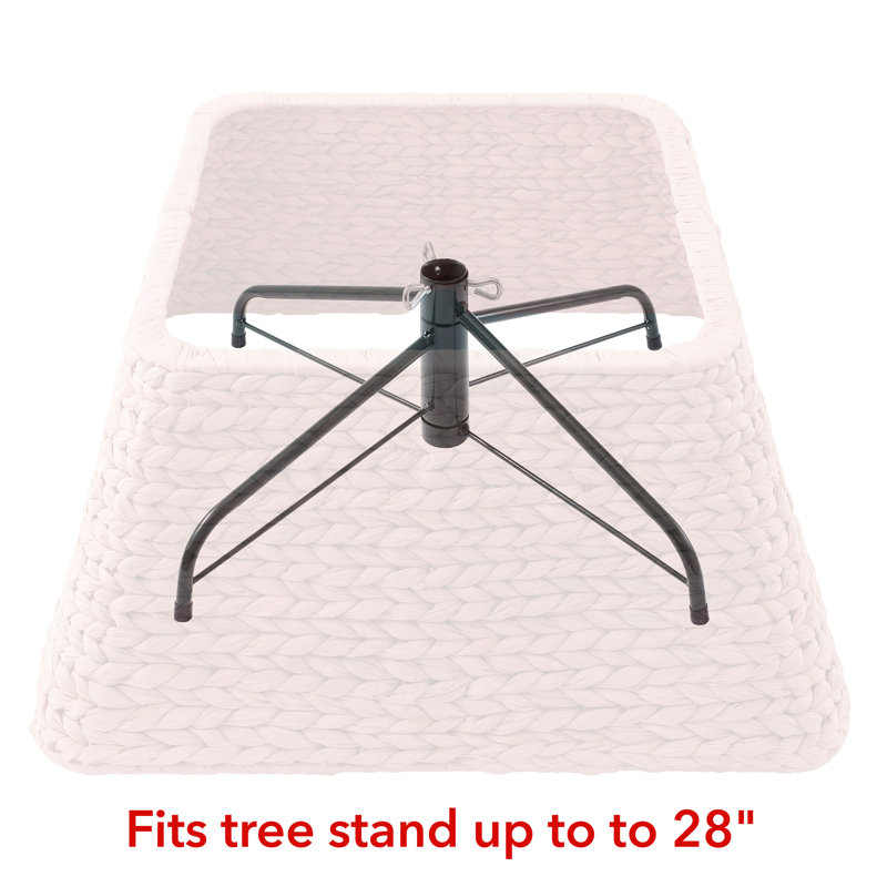 Arbre de Noël 22 po avec jacinthe d'eau - base carrée - rose, Rose