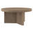 32" Wide Round Coffee Table with Fluted Base — Antiqued Gray Oak Scandinavian MDF Center Table for Living Room | Holm-261653708-261653704
