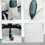 Fauteuil de bureau vibrant à 7 points Vinsetto, haut dossier, blanc-120381917