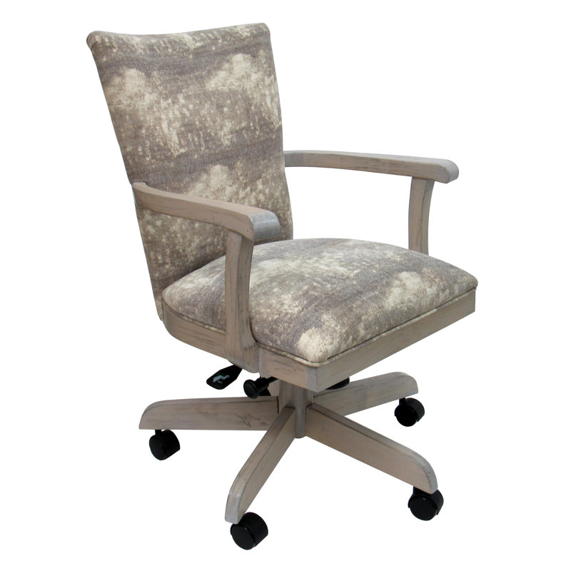 Chaise avec accoudoirs en brun