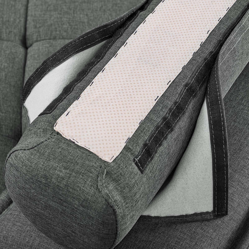 Fauteuil sans accoudoirs en tissu Modway, Polyester gris