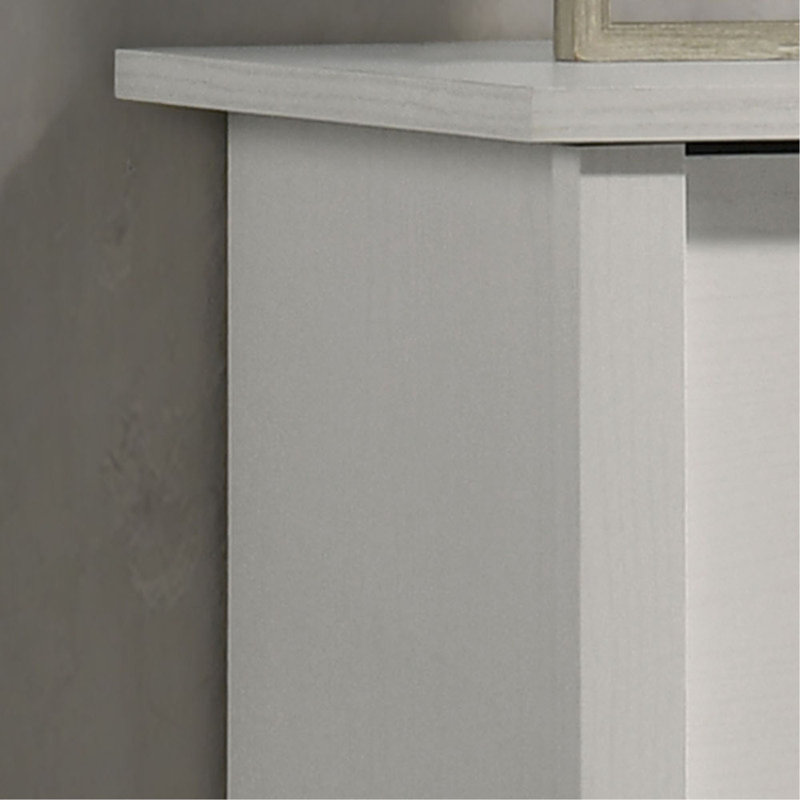 Commode 4 tiroirs avec poignées, Blanc