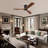 Indoor Wooden Ceiling Fan With 3 Solid Wood Blades Remote Control Reversible DC Motor Without Light