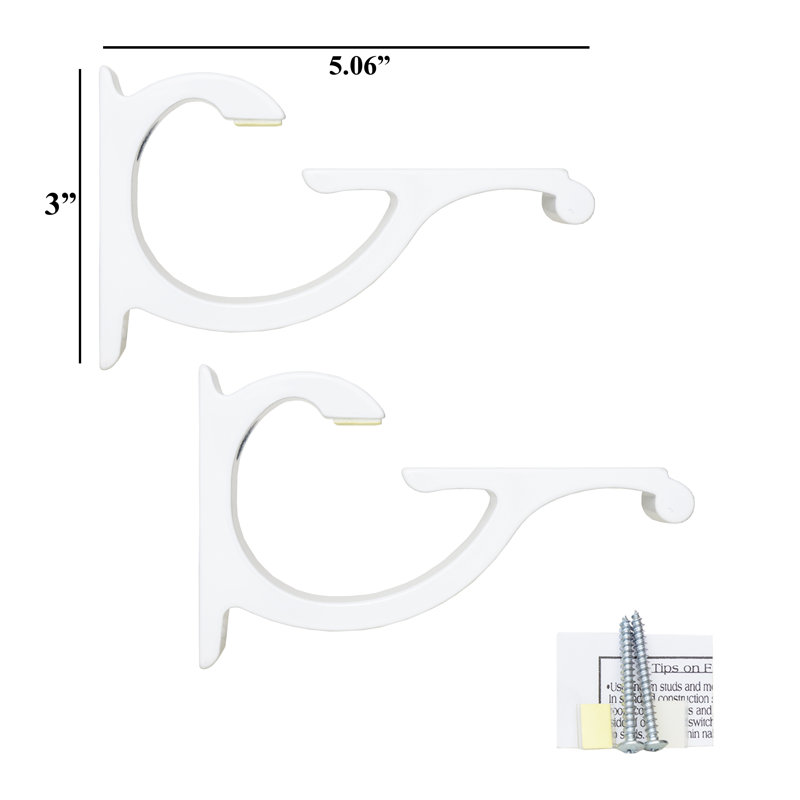 Arriella Bracket Shelf, White, 3" H x 72" W x 10" D