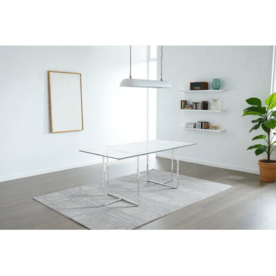 Pangea Home 71" Beverly Large Rectangular Modern Indoor Kitchen Office Conference Dining Table