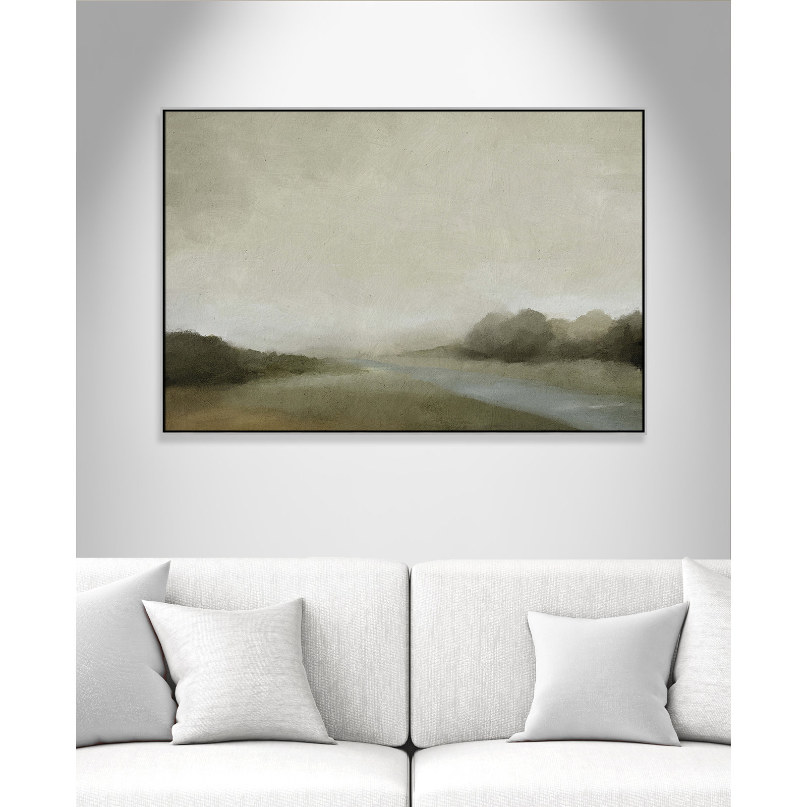 Vanora "Lovers Creek" Painting, 41.5" H x 61.5" W, Silver