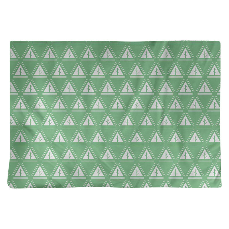 Récapitulatif de coton 18" classique à arbre minimaliste Barbra, Vert / blanc, Coton