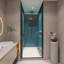 Porte de douche à pivot universel - Alliage d'aluminium noir mat avec verre trempé de 1/4 po, système de pivot lisse, conception anti-fuite, installation facile