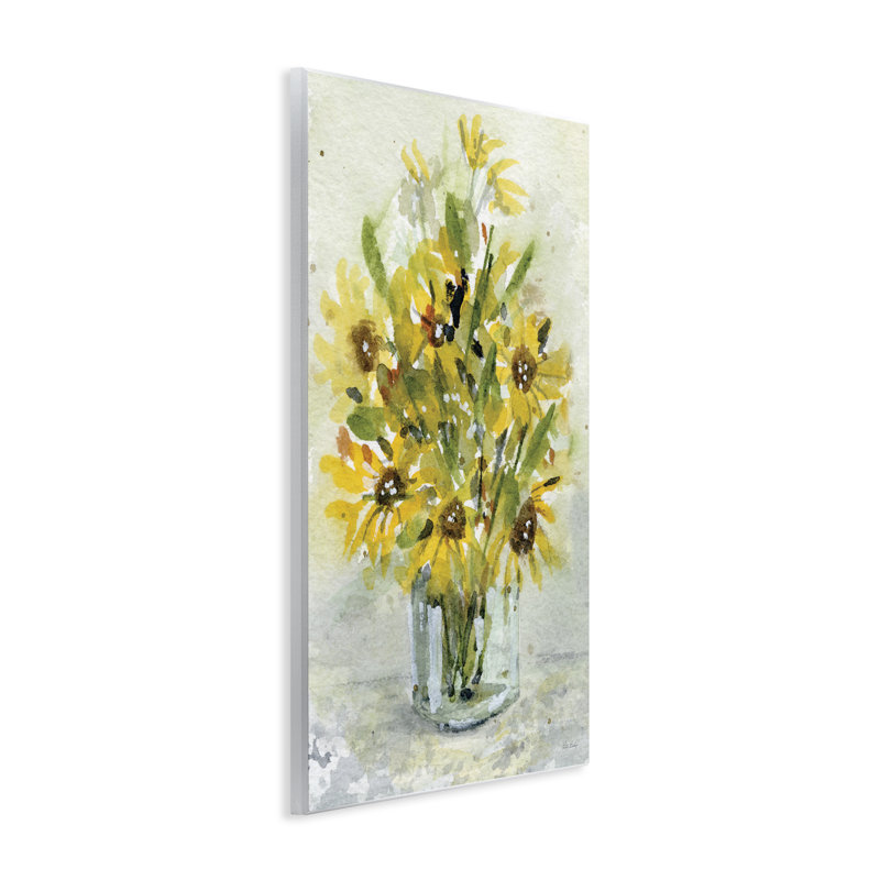 Sun Flowers & Daisy Bouquet, plaque murale, design par Patti Bishop, H 19 po x l 13 po