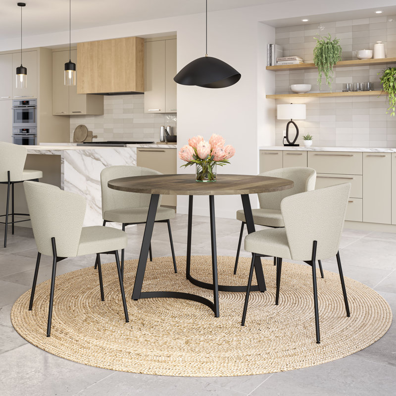 Ensemble repas pour 4 personnes Joelle, Gris, Noir