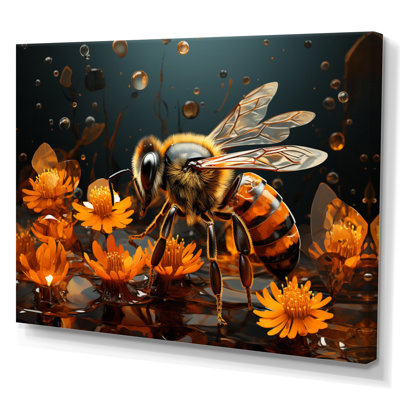 «Bee Buzzing Life», impression géométrique sur toile