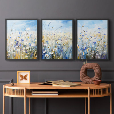 Étude florale, série V, ensemble de 3 estampes numériques, prêt à accrocher