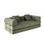 Canapé-lit 2 en 1 avec arrangement modulaire, 75 po en fausse fourrure de mousse à mémoire de forme, 3 sièges pour espaces compacts, 21 revêtement en microfibre à haute densité, espace de vie