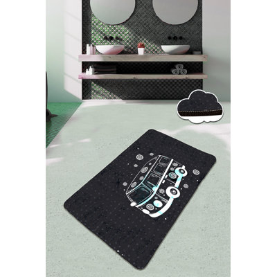 Tapis de bain antibactérien 100% polyester, 27,6 po x 47,2 po | Dessous antidérapant, 700 g / m², lavable en machine à 86 ° F | Doux et durable, idéal pour la sécurité et le confort de la salle de bain, facile d'entretien