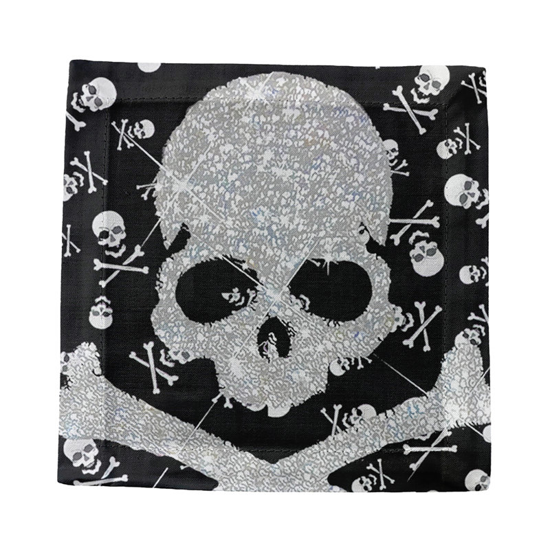 Crossbones Large Cotton Sateen Cocktail Napkins