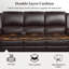 Canapé inclinable 3 places, fauteuil inclinable manuel avec coussin à 2 niveaux