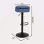 Ensemble de 2 tabourets de bar ronds avec rangement, tabouret de bar à hauteur réglable en lin, tabouret pivotant à 360 °, chaise de bar sans accoudoirs avec structure en métal pour comptoir de cuisine