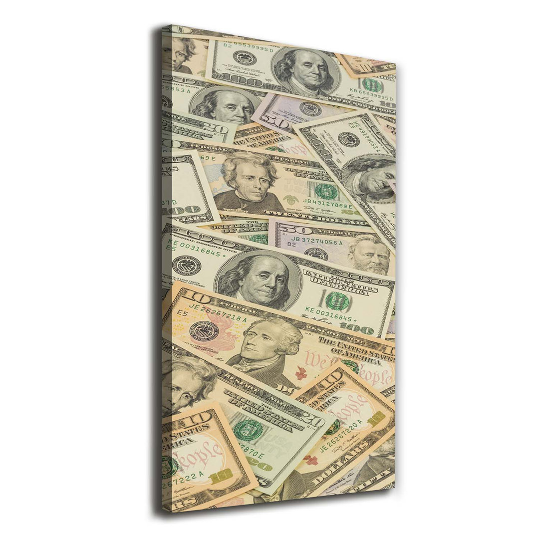 Dollar-Banknoten - Kunstdrucke auf Leinwand - Wrapped Canvas