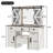 43.3" Farmhouse Makeup Vanity Desk With Lighted Mirror