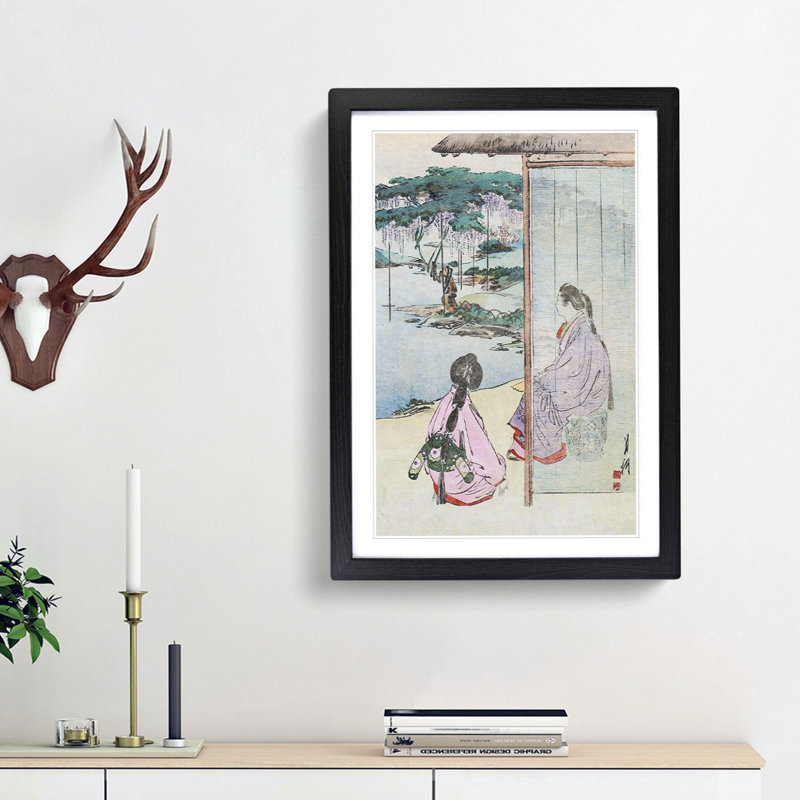 View of the Wisteria Tree - Framed Print, 36cm H x 27cm W x 2cm D, Black Framed