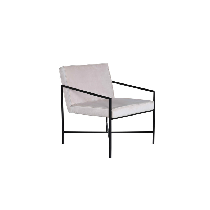 Hiyan Velvet Armchair, Beige