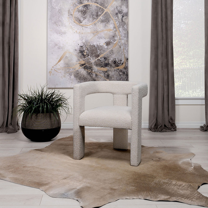 Chaise d'appoint rembourrée 1pc Contemporary Boucle