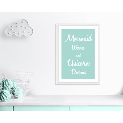 «Mermaid Wishes and Unicorn Dreams», impression sur papier