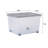 Wham 32L Box with Wheels & Folding Lid Pack of 5 Clear/Cool Grey
