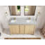 Chêne blanc Elizabeth X P 22 po D Meuble-lavabo double avec 2 po Quartz de Carrare