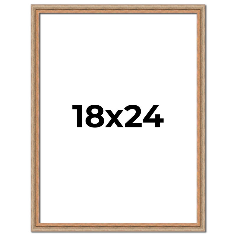 Javarious Beige Solid Wood Single Picture Frame, 18" W x 24" H