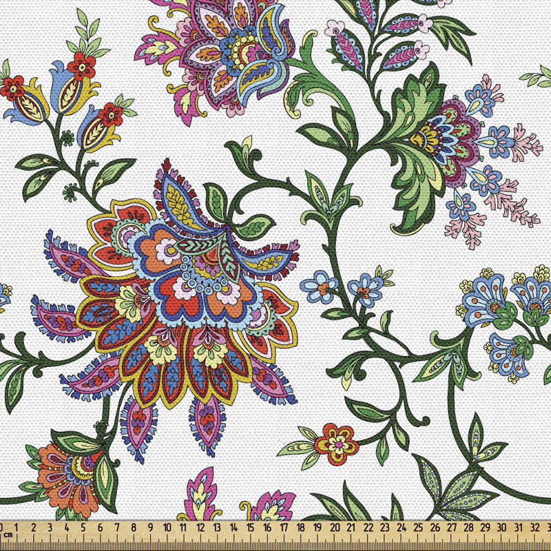 Tissu fleuri, l 58 po x L 72 po
