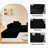 Black 4 - Seat Modular Sectional With Oversized Chaise And For Living Room, Medium Firm Seat, American Design, Foam Filler, Main Material, Stain , Machine Washable Soft, Shrink To Pilling Brushed-872517024