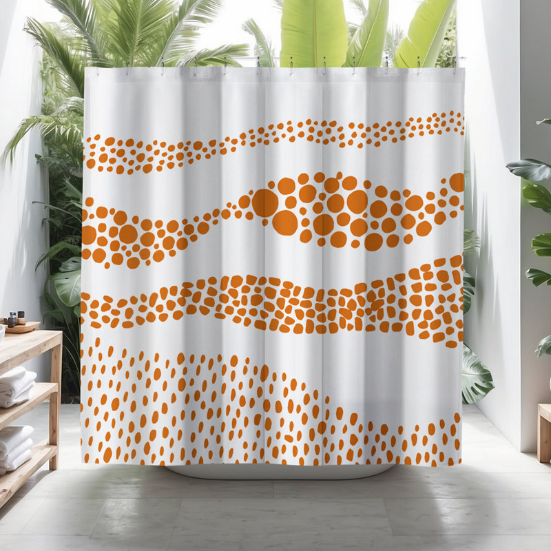 Rideau de douche Coco, Orange
