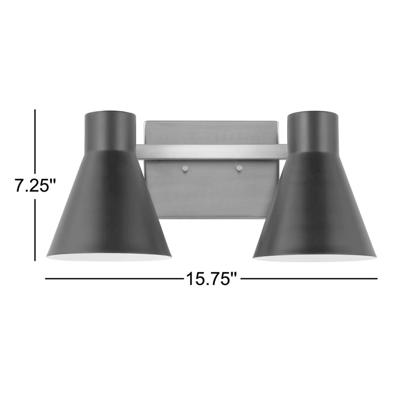 Éclairage pour meuble-lavabo Byers, Nickel brossé, Non