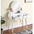 Contemporary Wood Vanity and Stool Set