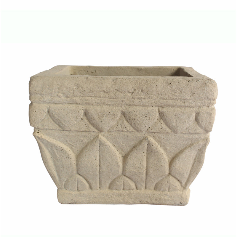 Verona Square Limestone Planter Box