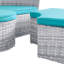 Scottsdale Canopy Sunbrella® Outdoor Patio Daybed In Light Grey Navy-2085225765