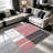 Pink and Black Geometric Abstract carpet-easy to clean, machine-washable, soft and comfortable; suitable for door mats, kitchens, living rooms, bedrooms, corridors, and laundry areas. Easy to clean, durable carpet for home decoration.-4420385
