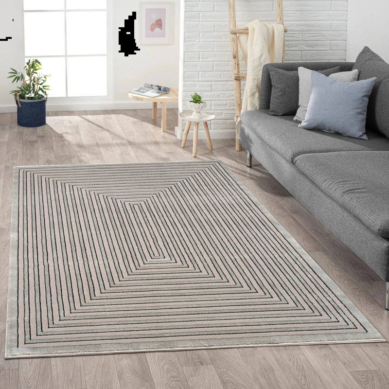 3D Effect Geometric Area Rug Soft Short Pile Carpet For Living Room, Bedroom Hallway Rug Floor Mats Door Mats