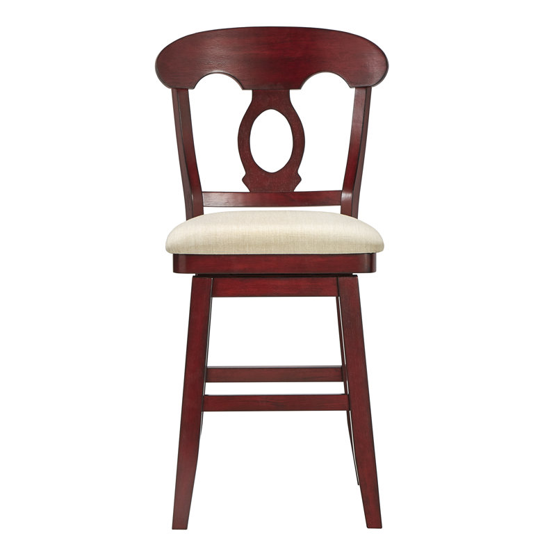 Tabouret de bar et de comptoir pivotant Fortville, Baie antique, Tabouret de bar (siège d'une hauteur de 30,59 po)