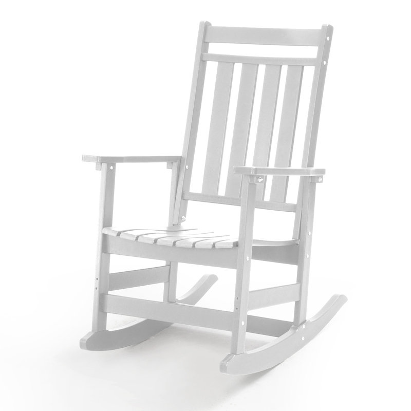 Chaises berçantes pour l'extérieur Hdpe, Blanc, 1